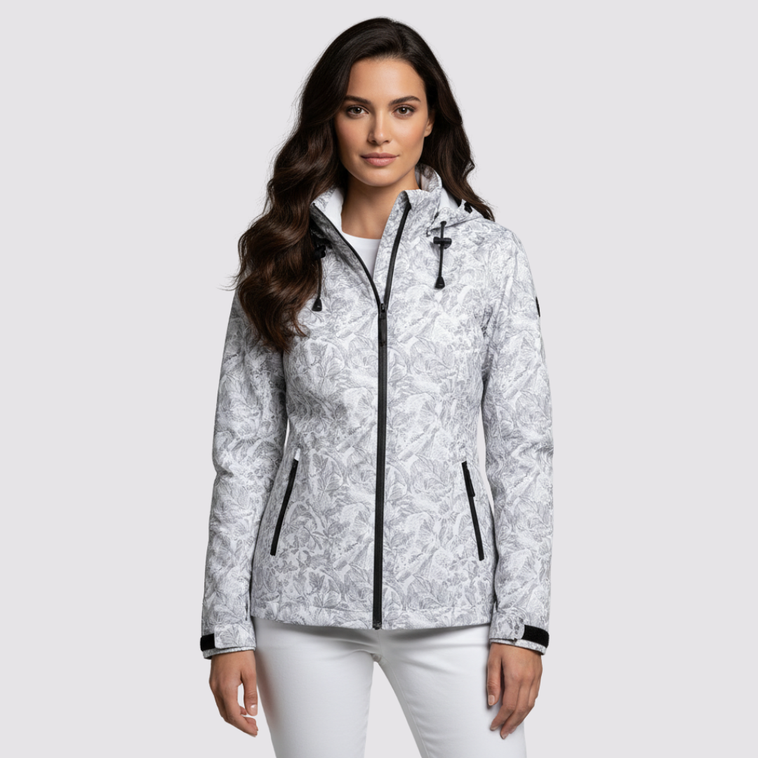 Giacca Impermeabile Leggera Donna American Trends, Taglie Forti Fino A 5XL, Pieghevole Con Cappuccio, Grigio/Azzurro