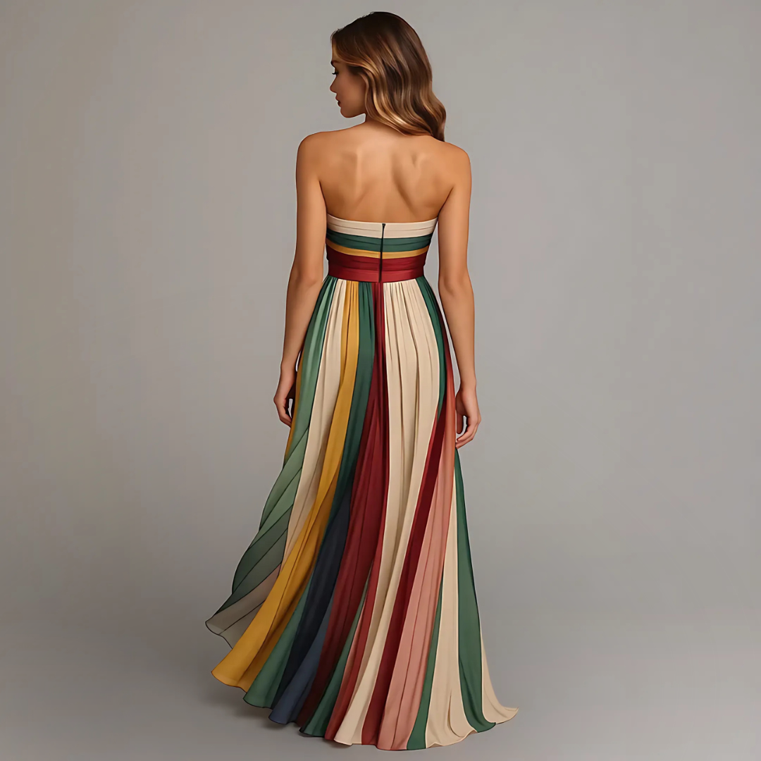 Felice™ | Abito Elegante a Fascia Multicolore