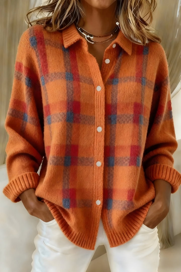 Anna™ | Cardigan a quadri morbido e avvolgent