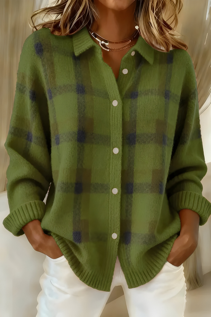 Anna™ | Cardigan a quadri morbido e avvolgent