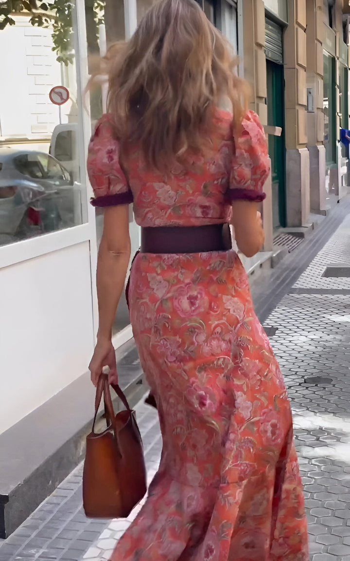 Rosalie™ | Abito avvolgente elegante con stampa romantica