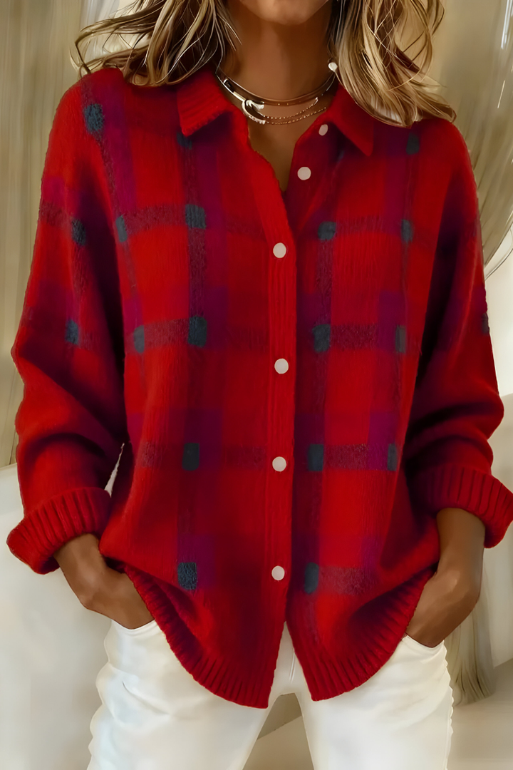 Anna™ | Cardigan a quadri morbido e avvolgent
