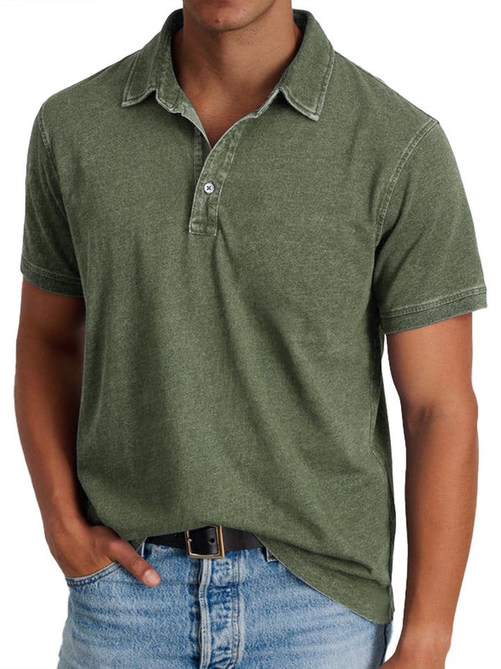 Menzo™ | Polo in Cotone Lavato