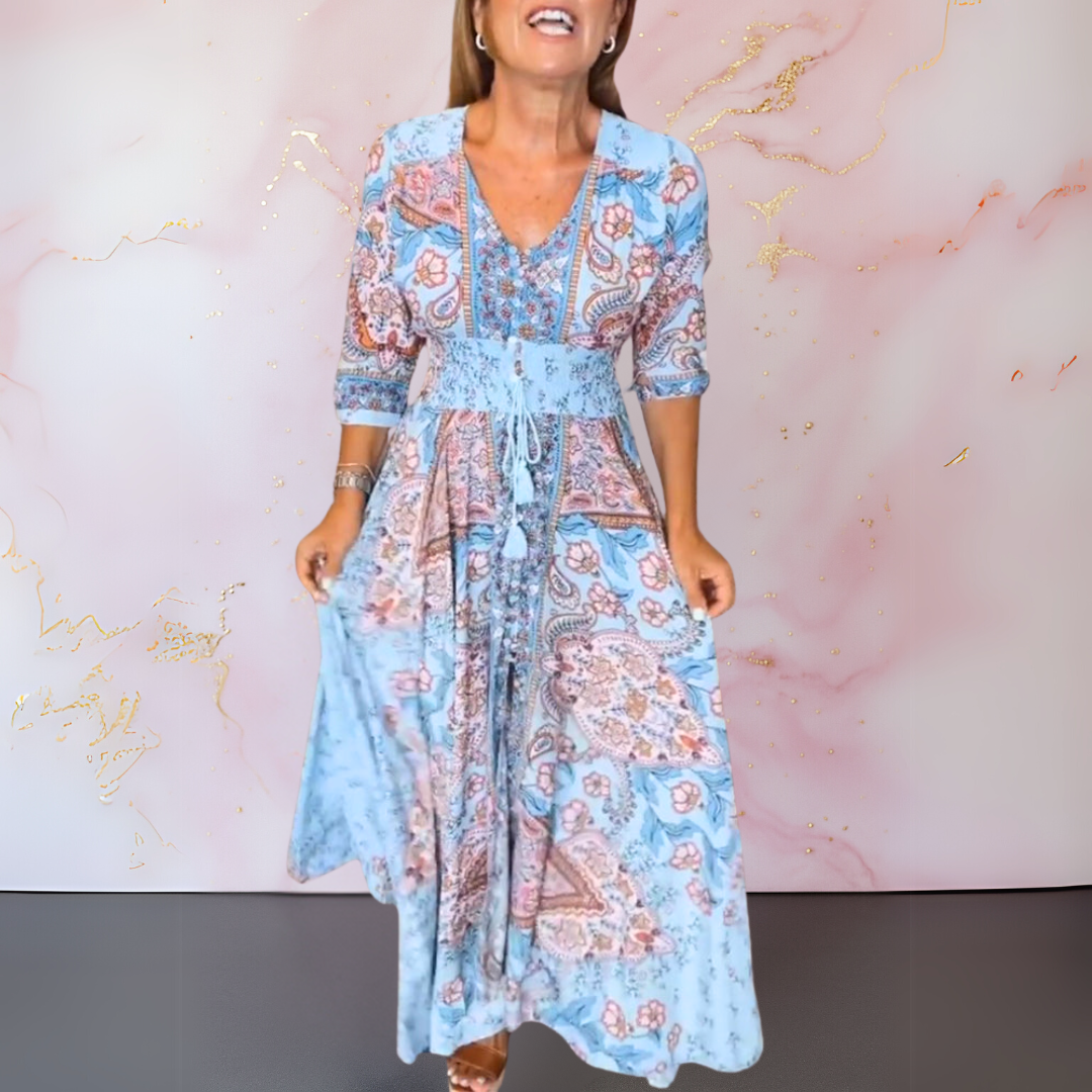 Anita™ | Elegante maxi-abito boho con cintura