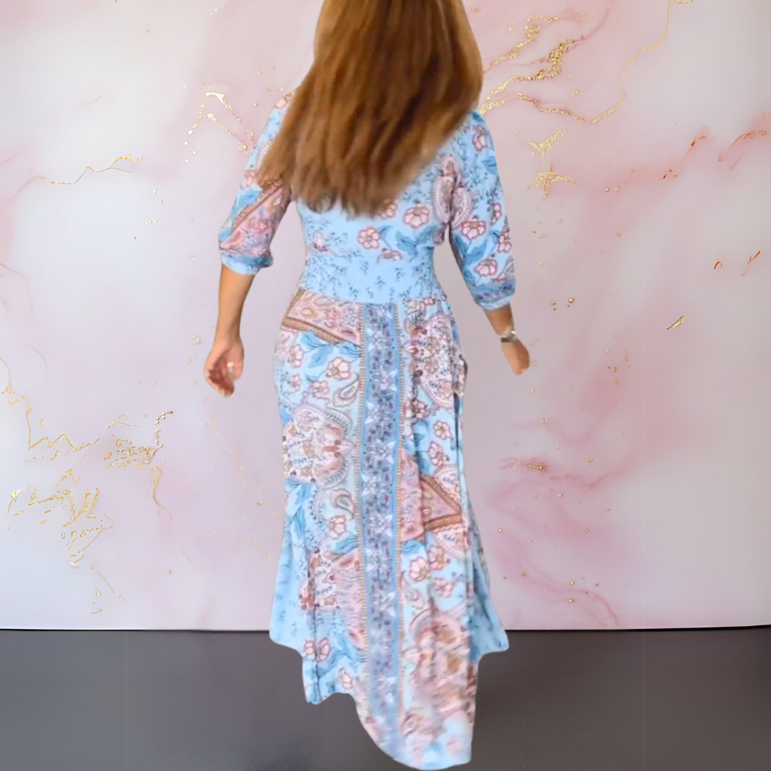 Anita™ | Elegante maxi-abito boho con cintura