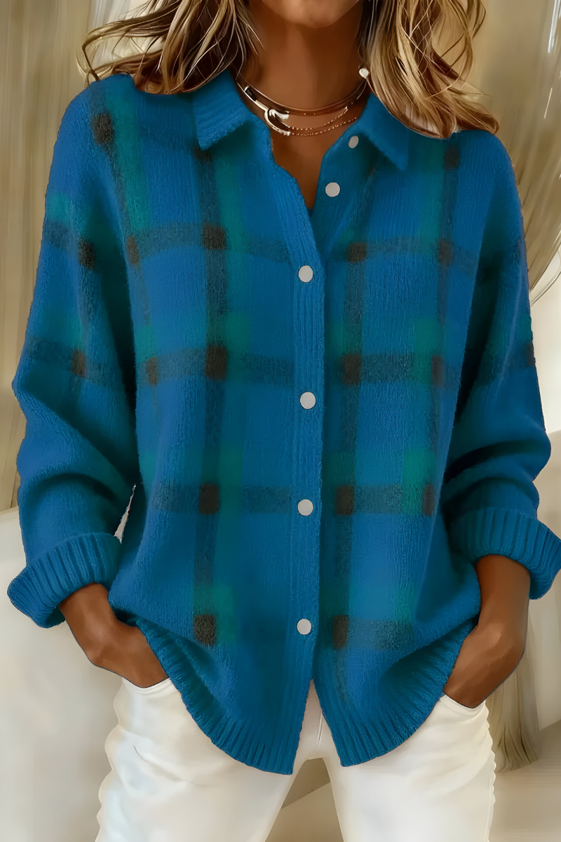 Anna™ | Cardigan a quadri morbido e avvolgent