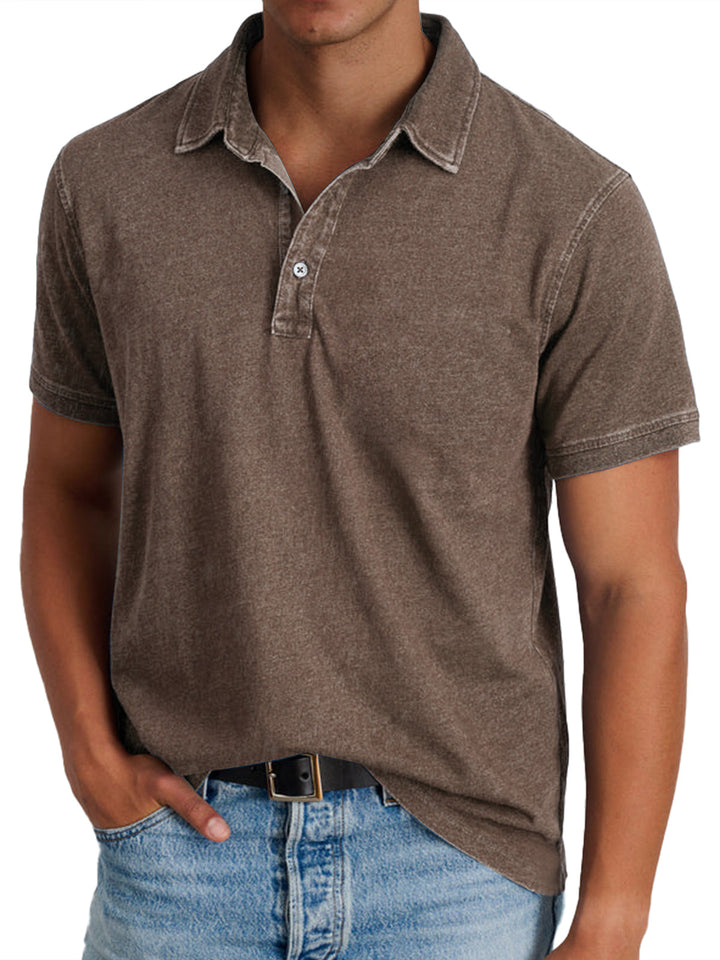 Menzo™ | Polo in Cotone Lavato
