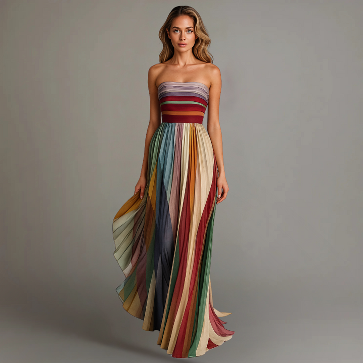 Felice™ | Abito Elegante a Fascia Multicolore