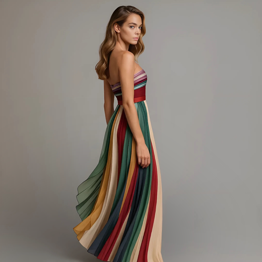 Felice™ | Abito Elegante a Fascia Multicolore