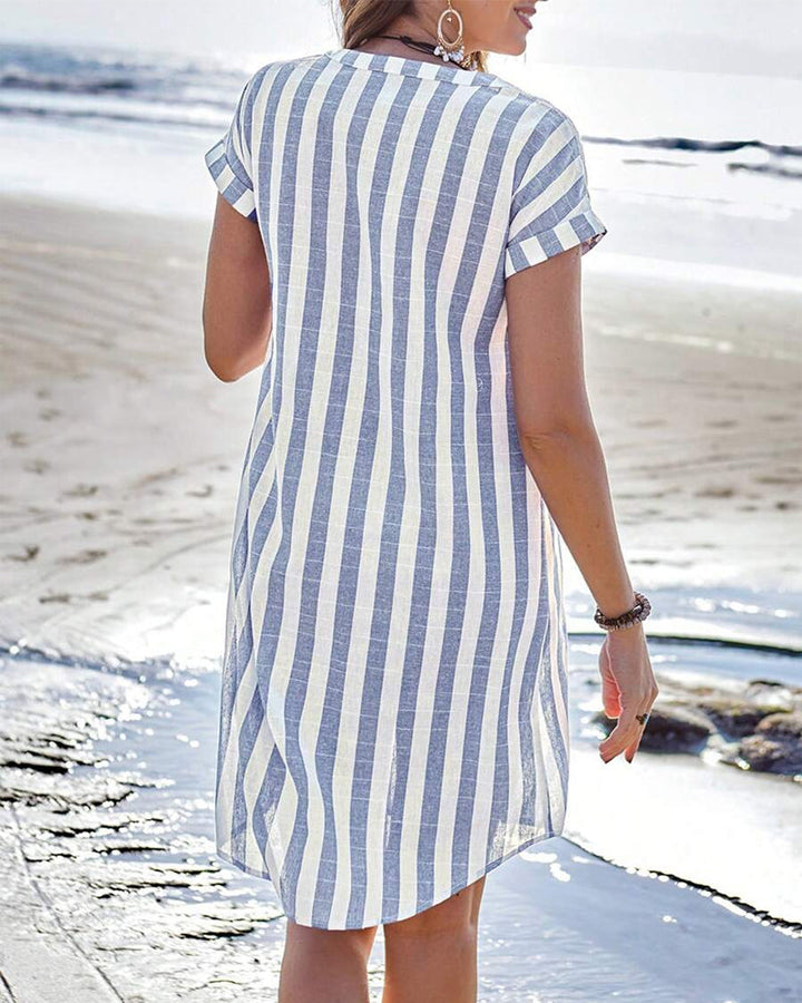 Maartje™ | Leggera camicia-abito estiva a righe
