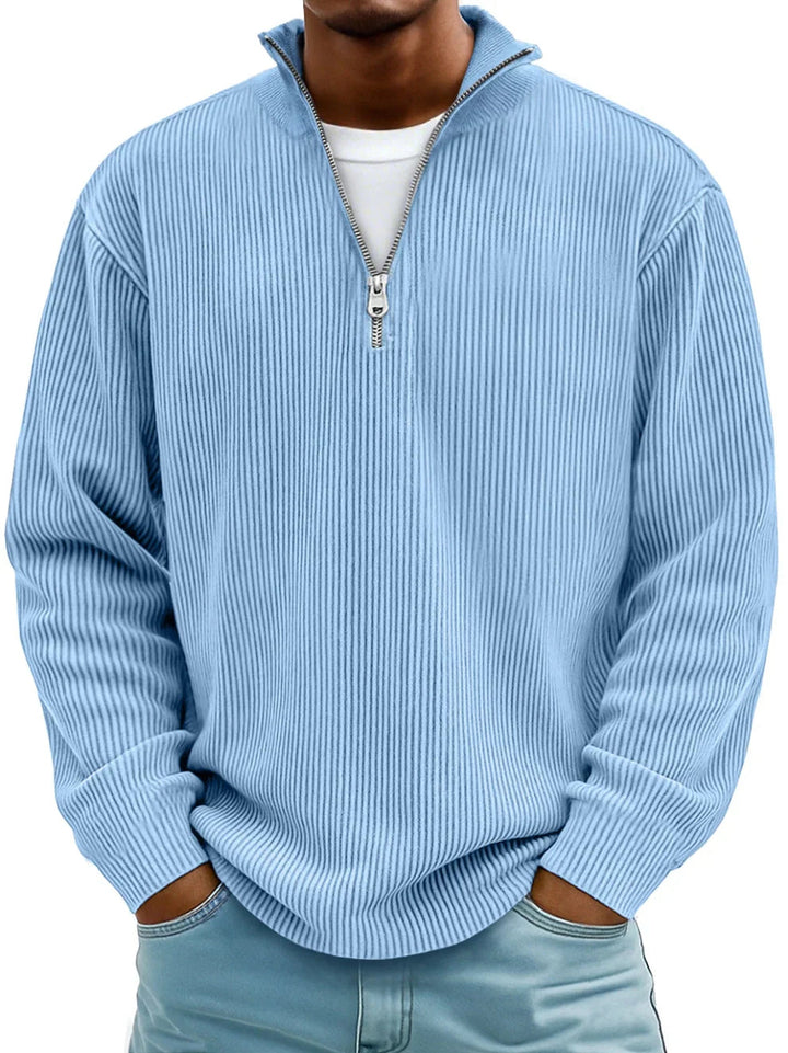 Enrico™ | Maglione a mezza zip in maglia strutturata