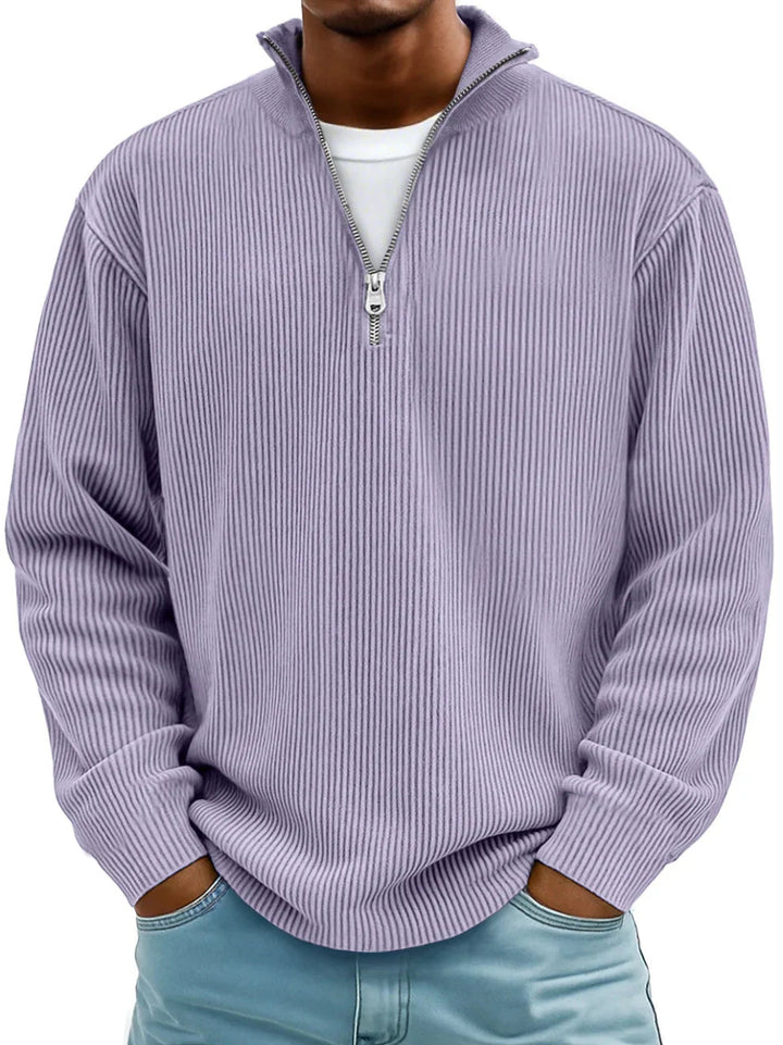 Enrico™ | Maglione a mezza zip in maglia strutturata