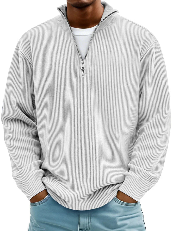 Enrico™ | Maglione a mezza zip in maglia strutturata