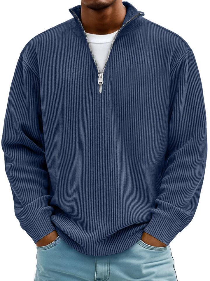 Enrico™ | Maglione a mezza zip in maglia strutturata