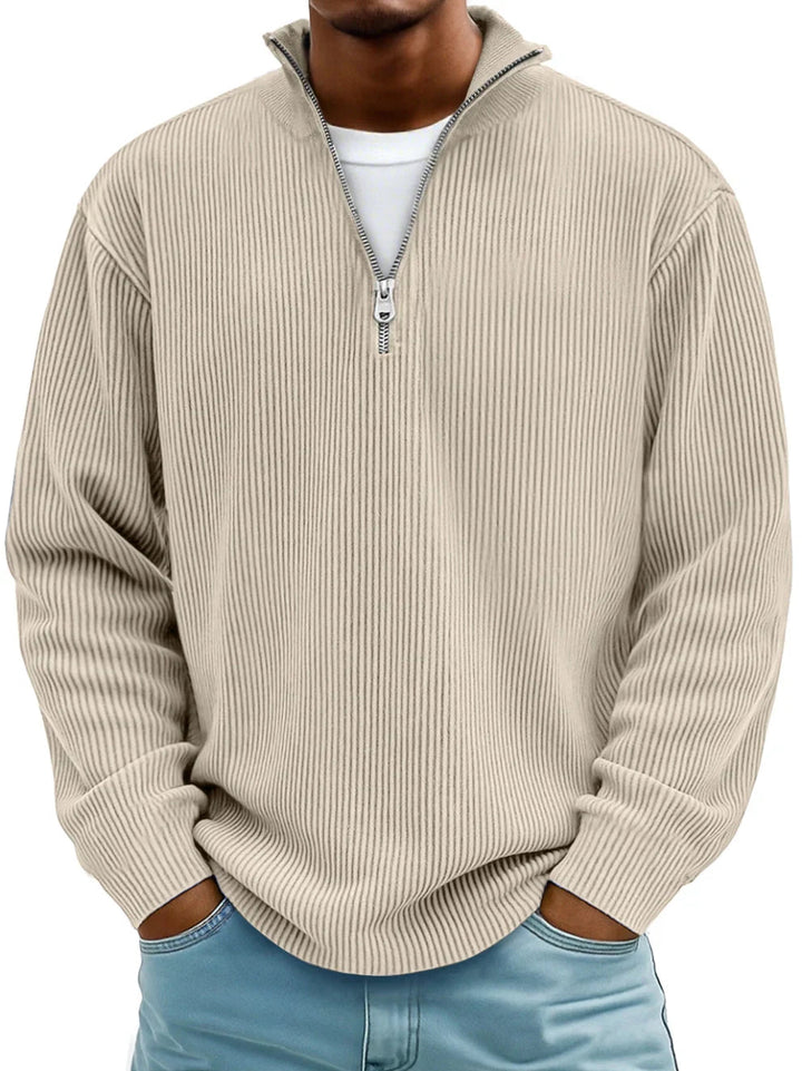 Enrico™ | Maglione a mezza zip in maglia strutturata