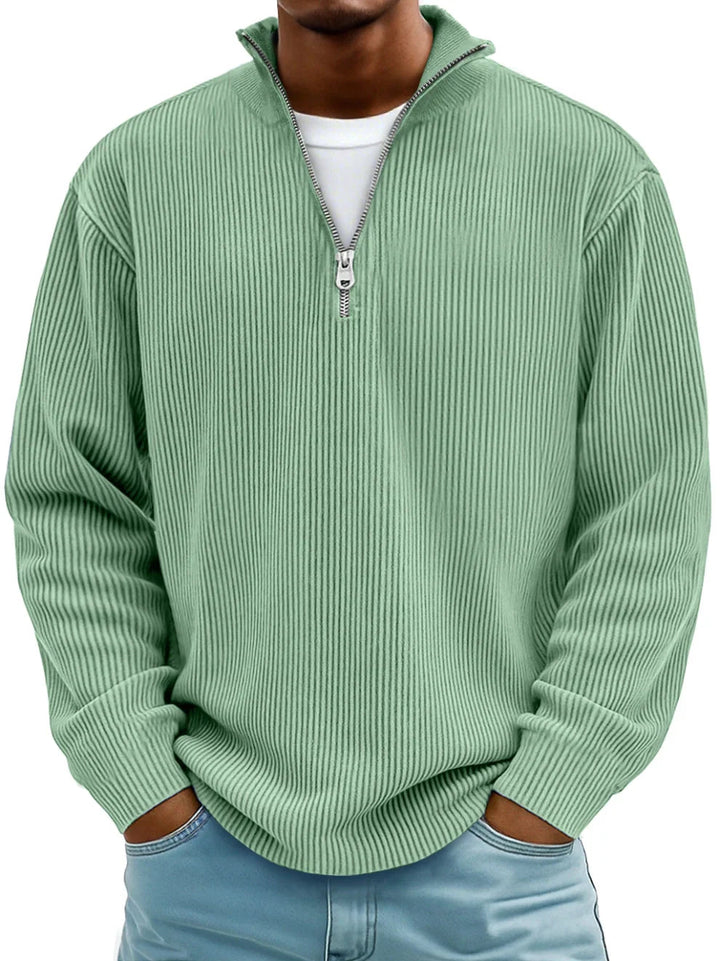 Enrico™ | Maglione a mezza zip in maglia strutturata