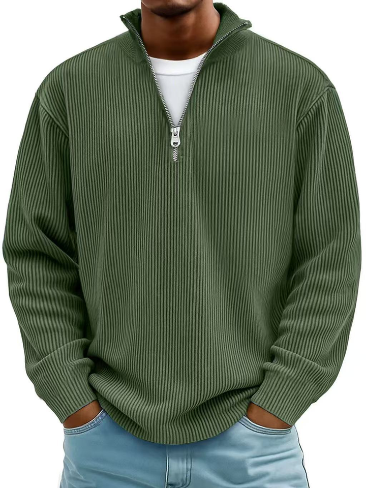 Enrico™ | Maglione a mezza zip in maglia strutturata