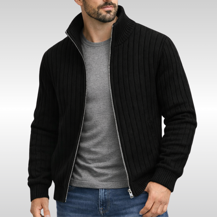 Samuele™ | Cardigan a coste con zip