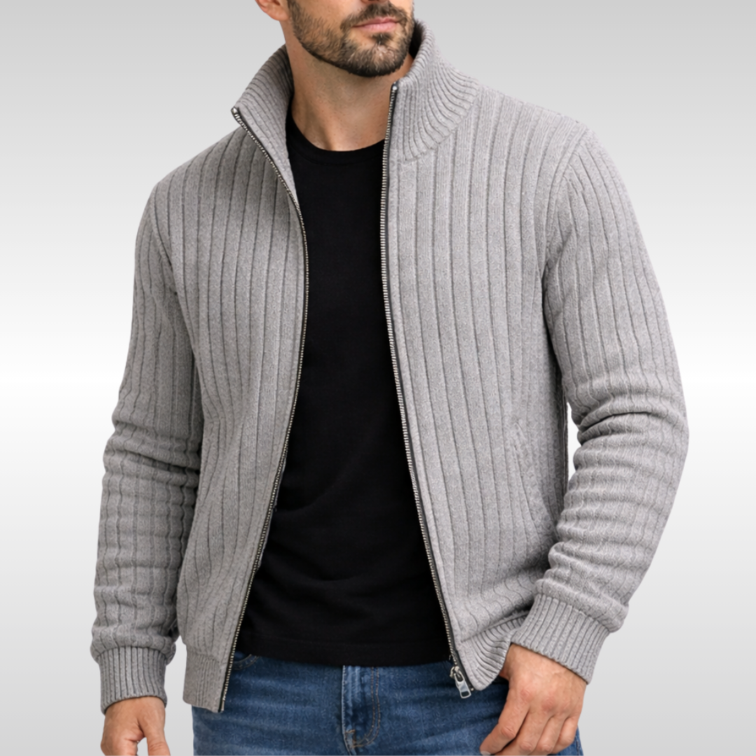 Samuele™ | Cardigan a coste con zip