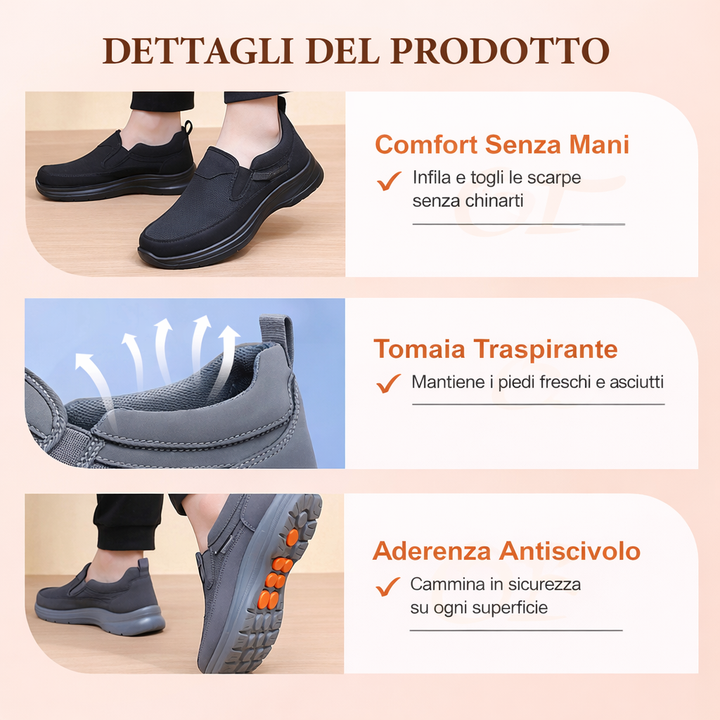 Domenico™ | Sneakers slip-on ortopediche traspiranti da uomo