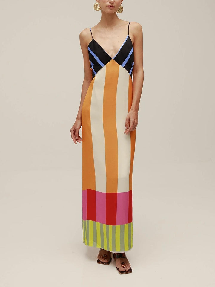 Pamela™ | Abito a righe colorate