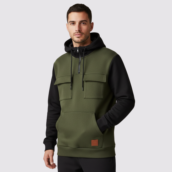 Tommaso™ | Felpa Casual con Tasche e Mezza Zip