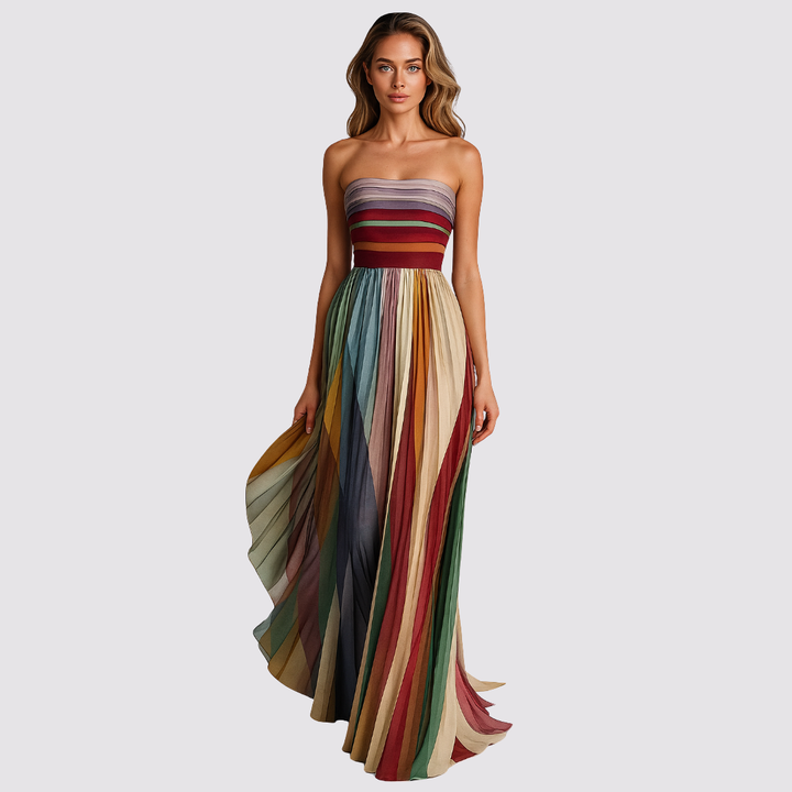 Felice™ | Abito Elegante a Fascia Multicolore