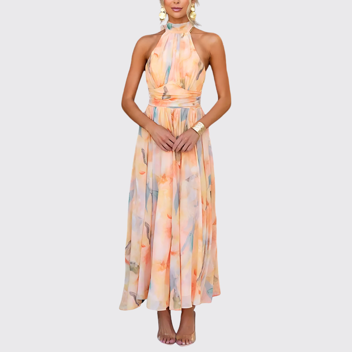 Leah™ | Elegante maxi abito in chiffon con scollo all’americana 1 + 1 GRATIS!