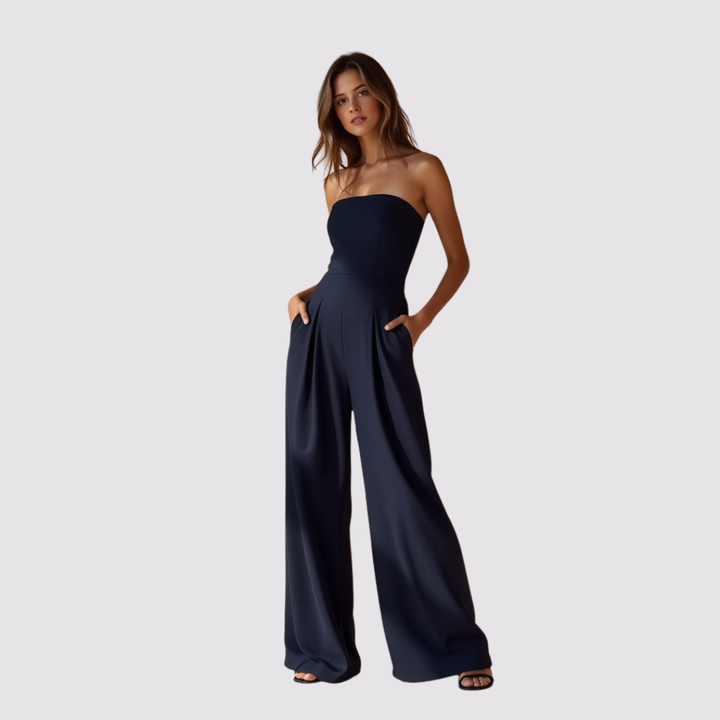 Evania™ | Elegante Tuta Strapless a Gamba Larga