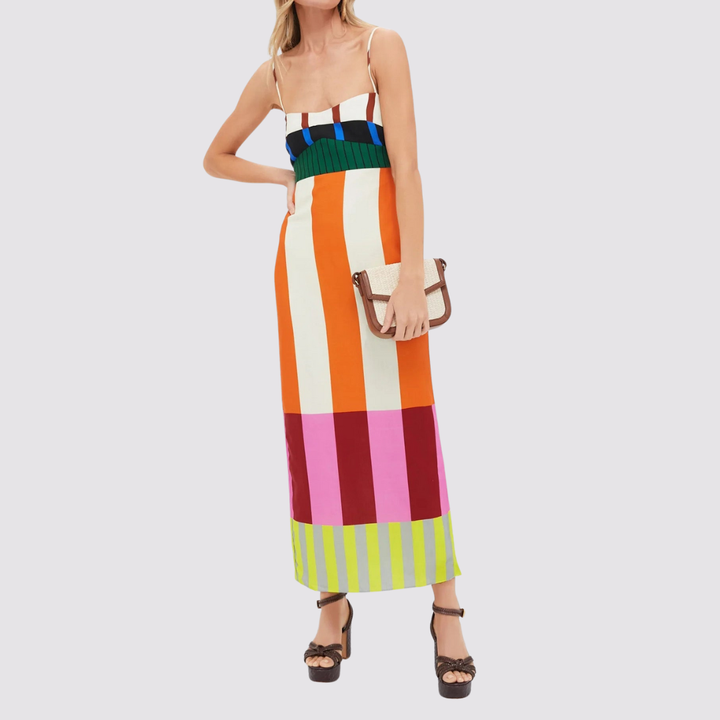 Pamela™ | Abito a righe colorate