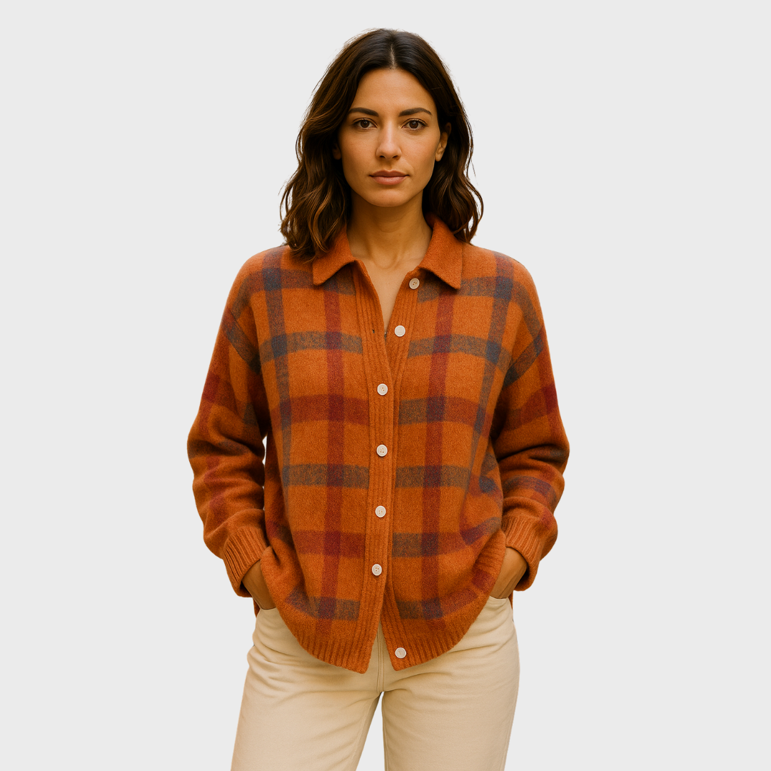 Anna™ | Cardigan a quadri morbido e avvolgent