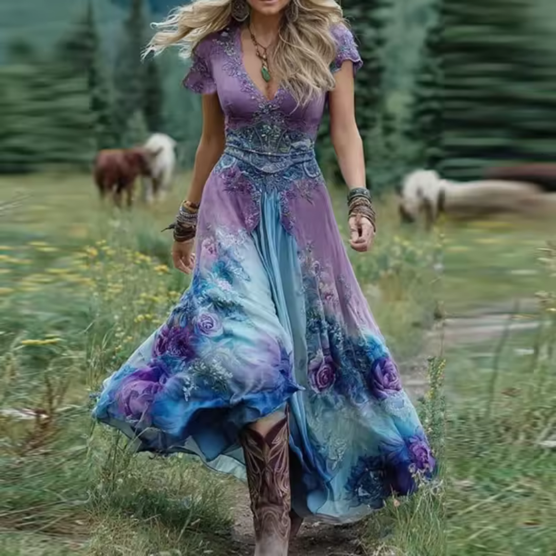Giulia™ | Abito Boho Lungo Floreale