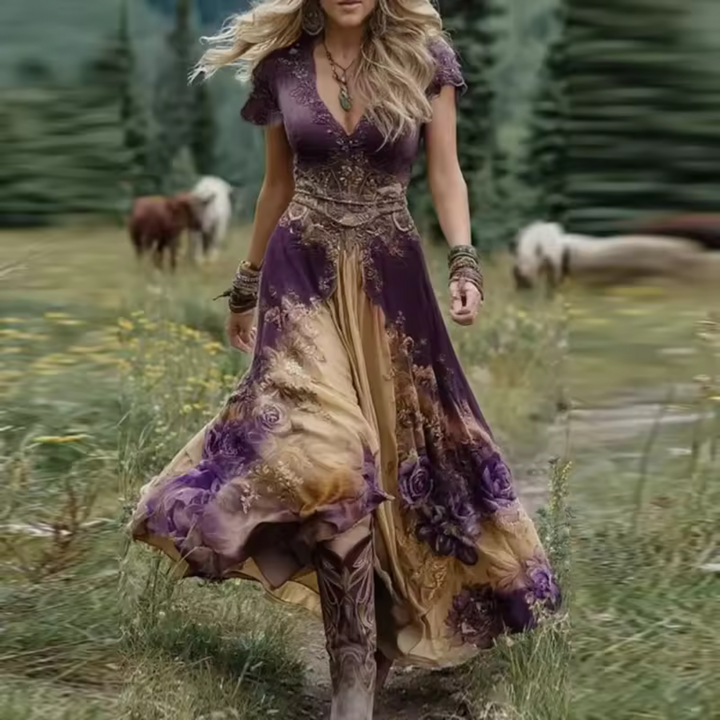 Giulia™ | Abito Boho Lungo Floreale