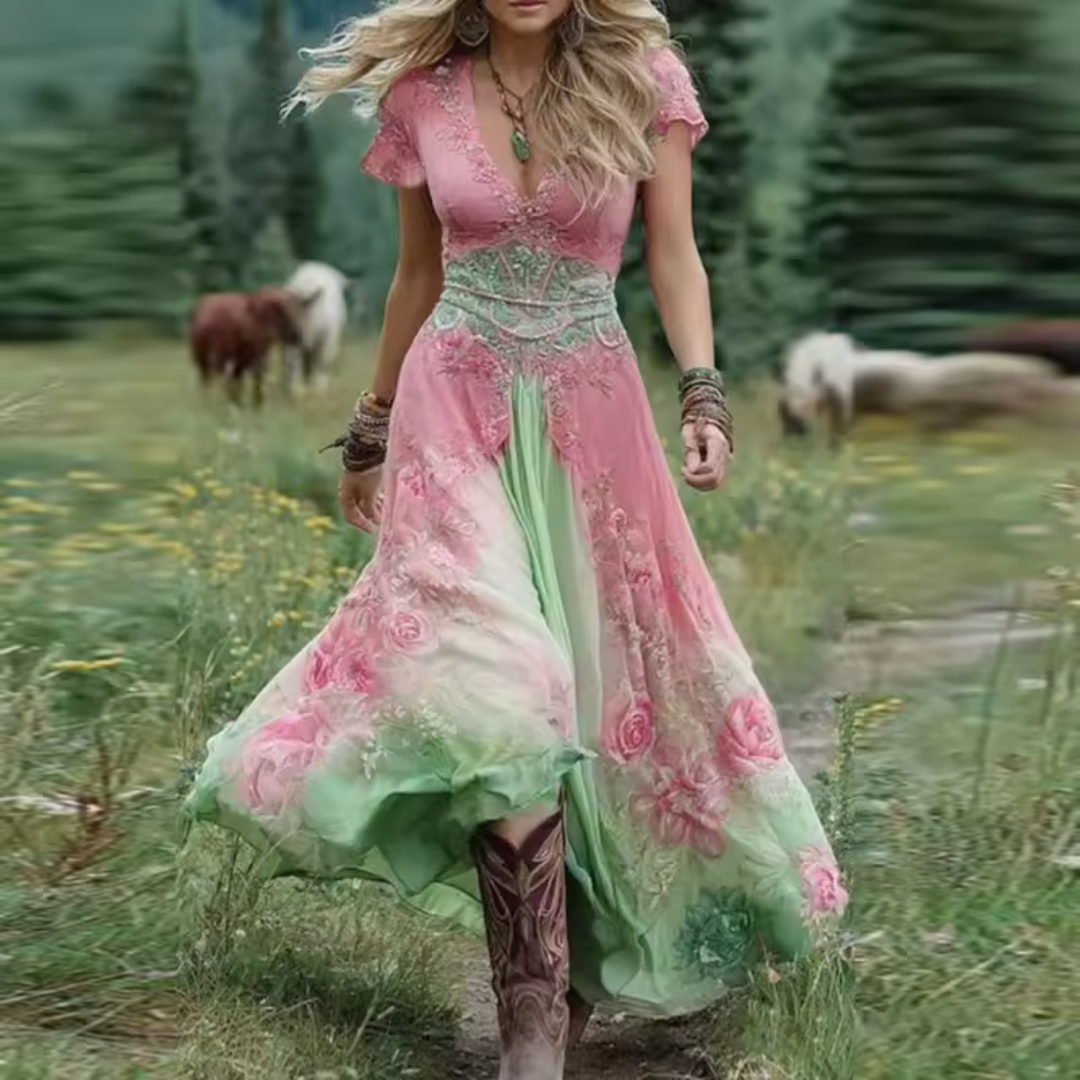 Giulia™ | Abito Boho Lungo Floreale