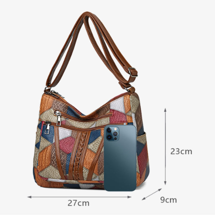 Viola™ | Borsa a tracolla in stile mosaico in pelle